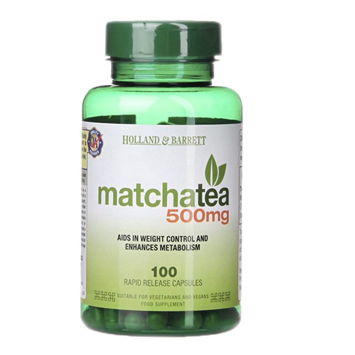 Holland & Barrett Matcha Tea 500mg 100 Tablets